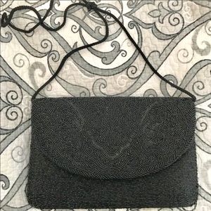 Elegant beaded handbag BLACK